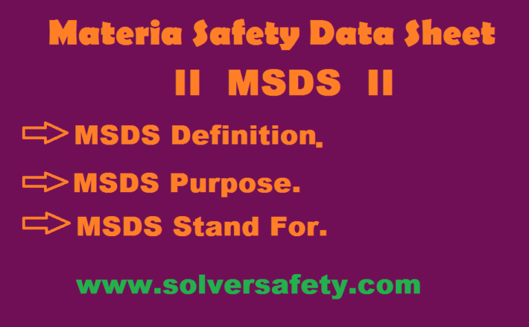 MSDS (Material Safety Data Sheet) Meaning Certificate Full Form Format in Hindi-